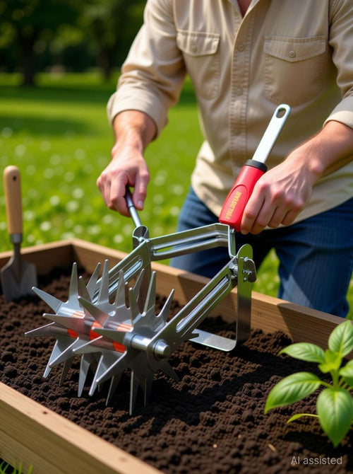 Fieldstar Multi Star Push Pull Weeder/Soil Miller/Crumbler Without Handle (Silver) (DA-S) Garden Tool Kit (1 Tools)