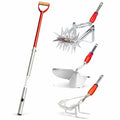 Fieldstar 3-Piece Gardening Tool Attachment Set with 4 Ft Handle | Heavy-Duty Iron Hoe Kit for Cultivating, Weeding & Ridging | Interchangeable Heads | Made in India
