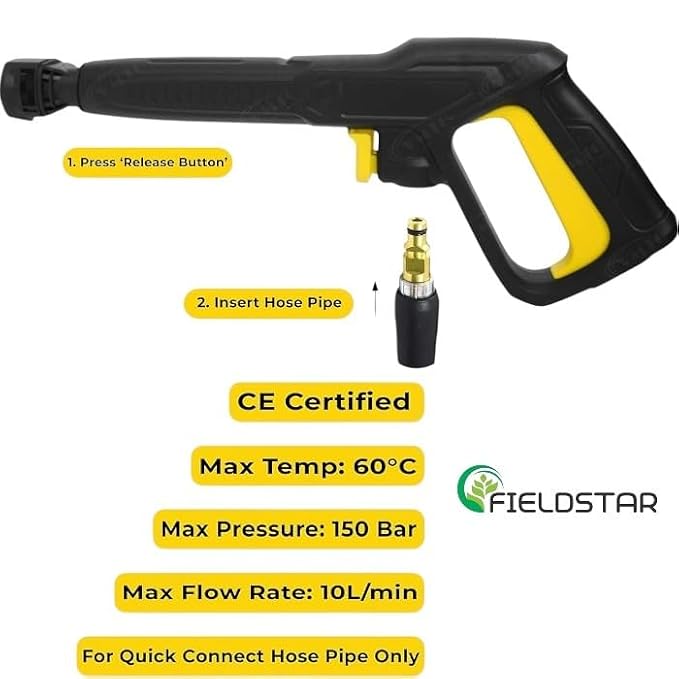 Fieldstar Handle Trigger Gun for Compatible with Karcher K1–K7 – High-Pressure Washer Accessory with Quick Connect & Safety Lock