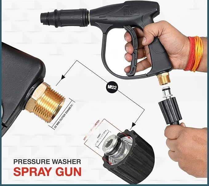Fieldstar Premium Pressure Water Spray UNIVERSAL GUN (SUITABLE for STARQ, VANTRO, AIMEX, GAOCHENG, AGARO, SHAKTI) with Adjustable Nosel (Black)