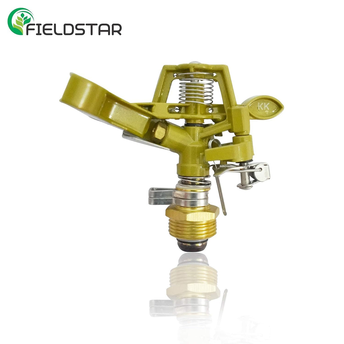 FIELDSTAR 1/2 inches Brass Impact Drive Sprinkler Garden Watering Irrigation Sprayer Head (2)