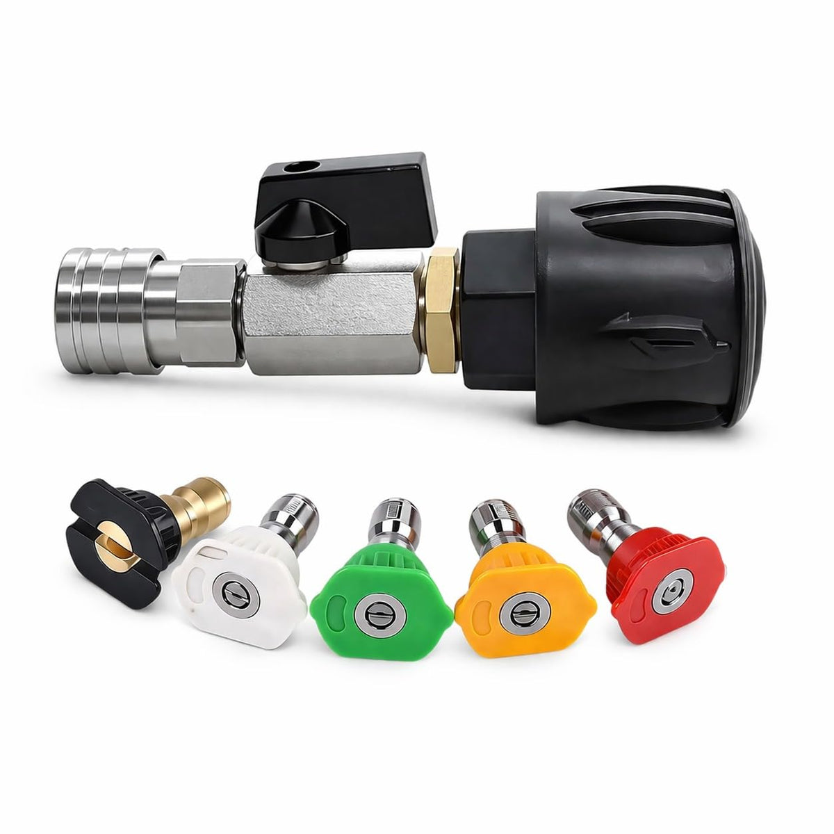Fieldstar Brass Adapter for Bosch Type Car Washer Pipe | 5° High Pressure Nozzle | Quick Connect | Leak-Proof Heavy Duty Brass Fitting- for Bosch Type only