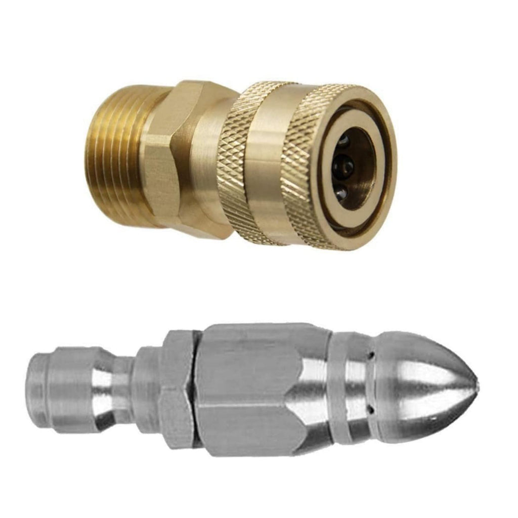 Fieldstar Premium Quick Connector Rotary Nozzle for Gutter, Sewer & Drain Cleaning | Fits JPT, Starq, Resqtech, Agaro, Shakti & More