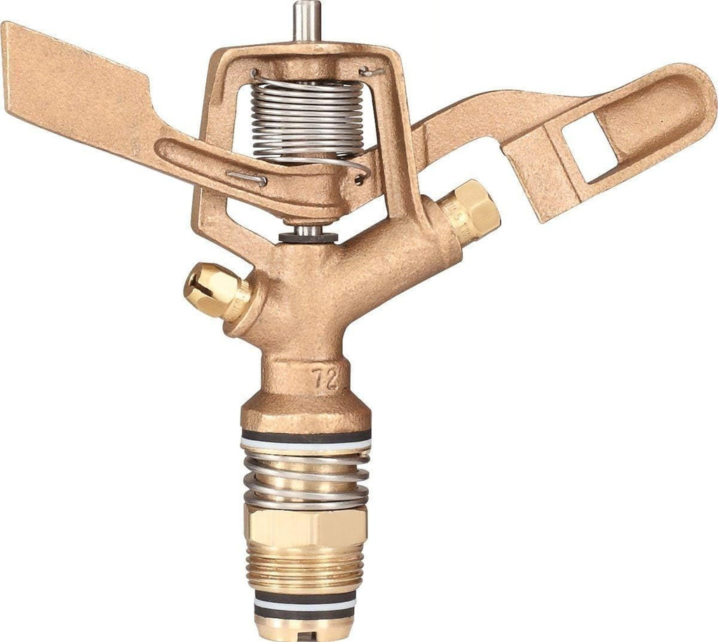 Fieldstar Impulse Brass Heavy Sprinkler with 4 Wheel Stand, High Impact Water Sprinkler for Gardening & Agriculture