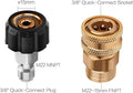 Fieldstar Pressure Washer Adapter Set, M22-15mm to Quick Connect, Car Washer Coupler Kit, Suitable for Most Car Washers
