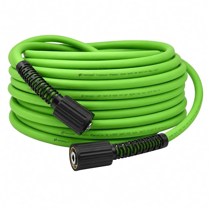 Fieldstar Car Washer High Pressure Hose Pipe 8 Metre | Ultra Heavy Duty Flexible Double Layer PVC Washer Pipe | Standard M22 x 15MM Thread | Compatible with STARQ VANTRO AIMEX, GAOCHENG SHAKTI & More