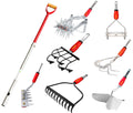 Fieldstar 8-Piece Multi-Purpose Garden Tool Set with Adjustable Handle – Weeder, Cultivator, Rake, Hoe & Soil Tiller