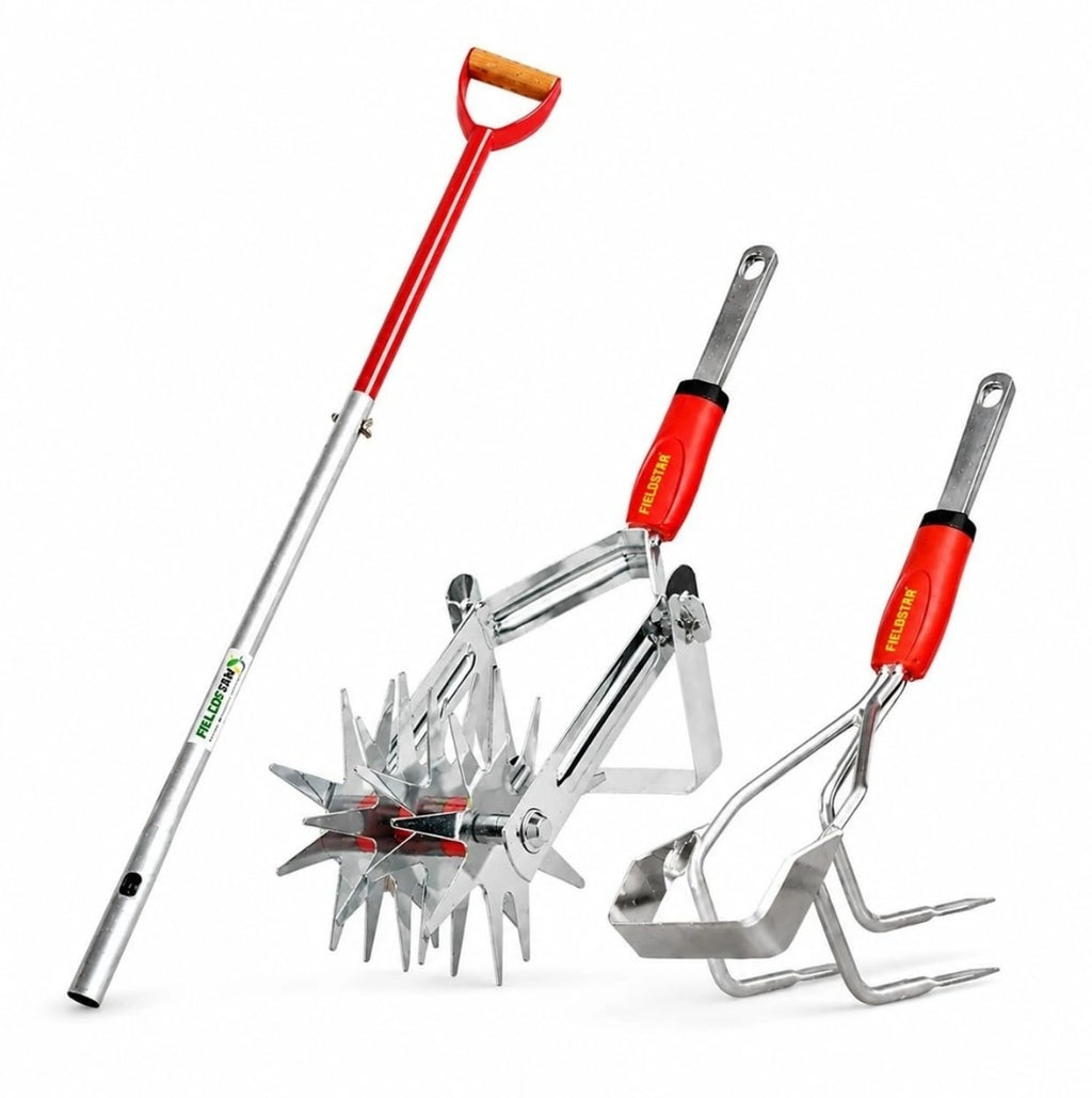 Fieldstar Heavy Duty Garden Tool Kit | Rotavator Cultivator with 4ft Click Lock Handle Garden Tool Kit (1 Tools)